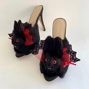 NWB Streetzies Vampire Bunny Mule Heels size 10 Limited Edition